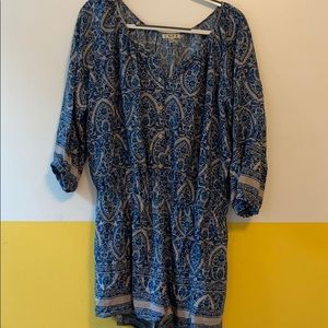 Patterned button front soft and comfortable romper